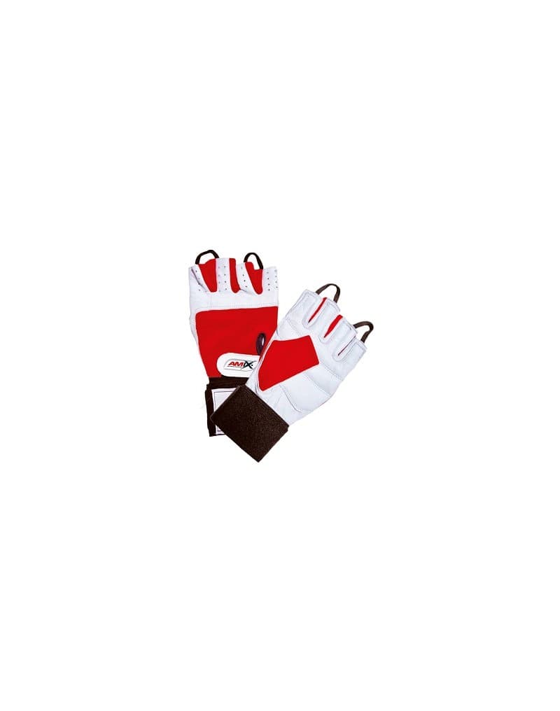 AMIX-GUANTES DE MUÑEQUERA COLOR ROJO-BLANCO