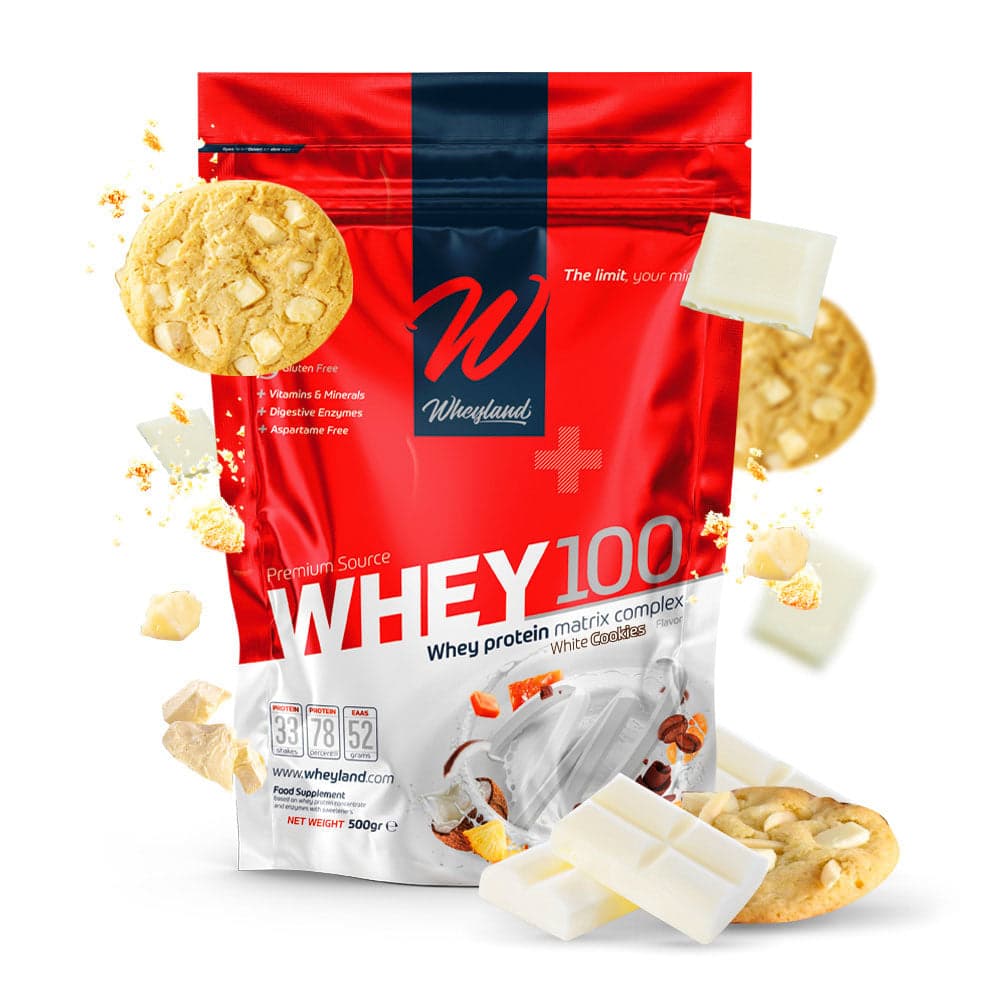 WHEYLAND-WHEY 100 WHITE COOKIES - 500 GR