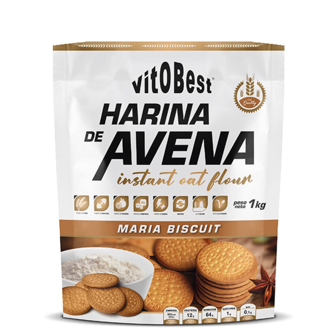 VITOBEST-HARINA DE AVENA 1 KG  GALLETA