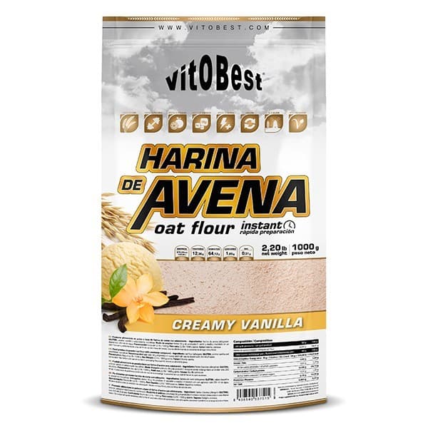 VITOBEST-HARINA DE AVENA 1 KG  VAINILLA