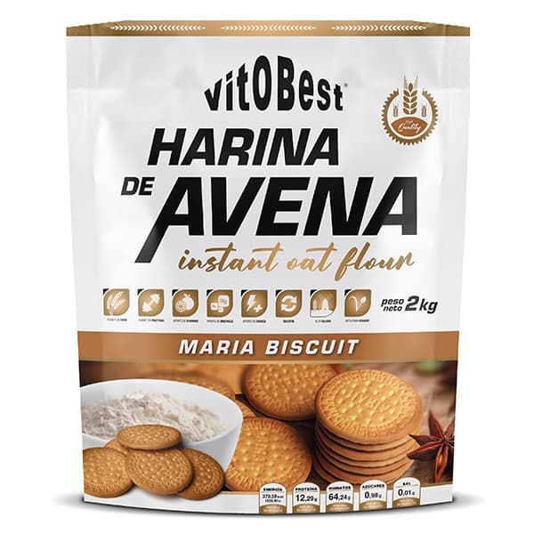 VITOBEST-HARINA DE AVENA 2 KG  GALLETA