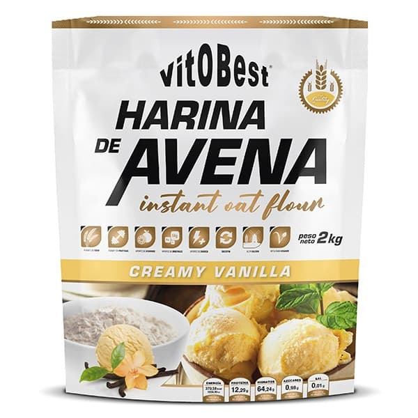 VITOBEST-HARINA DE AVENA 2 KG  VAINILLA