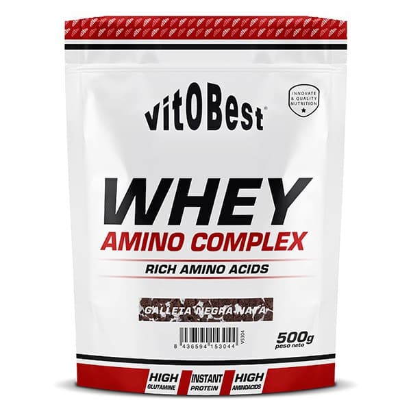 VITOBEST-WHEY AMINO 500g GALLETA NEGRA CON NATA