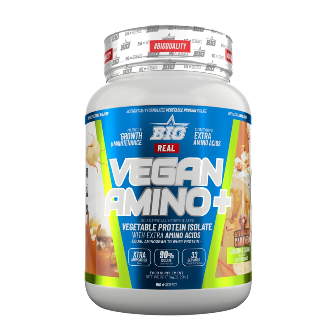 BIG-REAL VEGAN AMINO+ 1 KG  COOKIES & CREAM