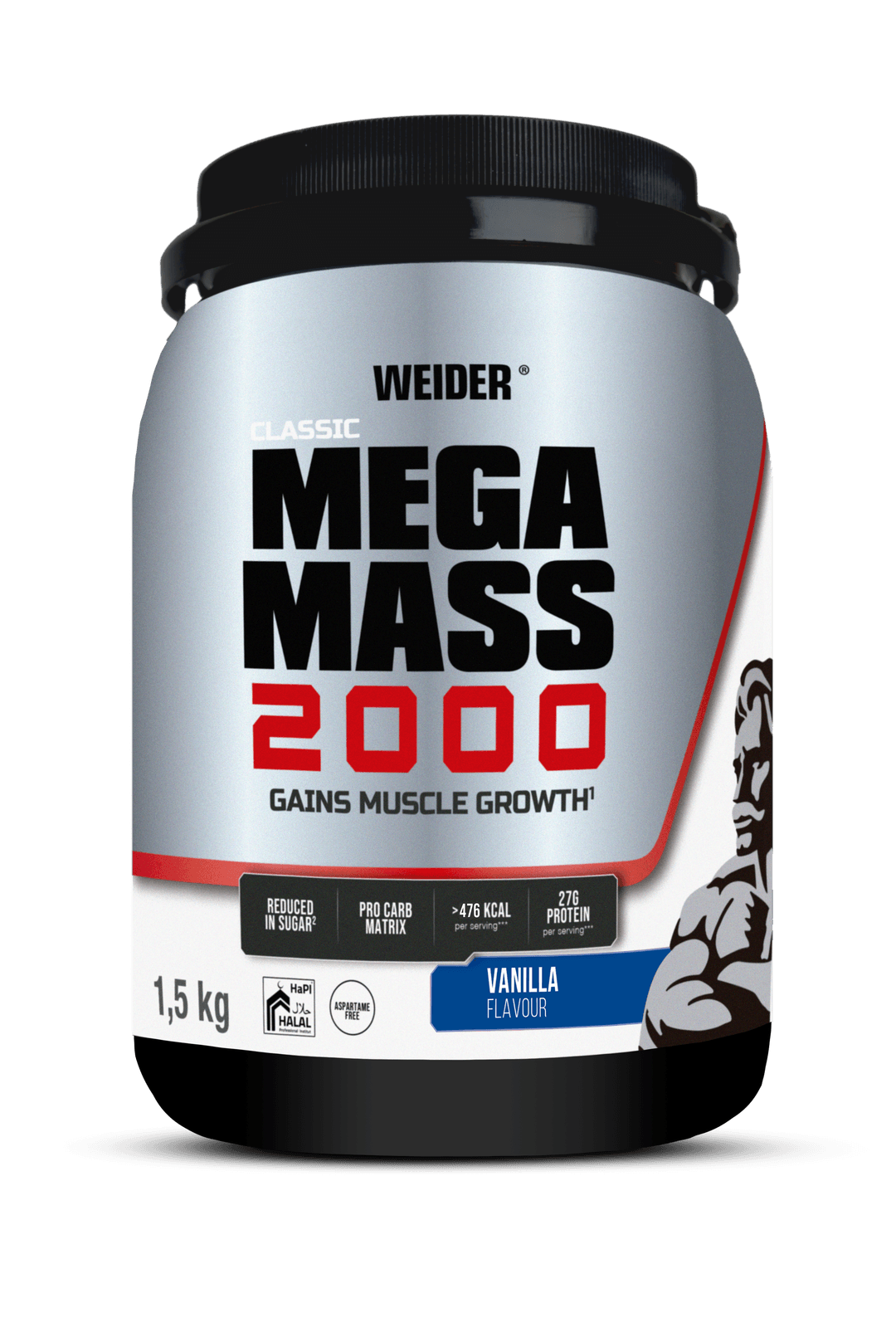 WEIDER - MEGA MASS 2000 VAINILLA 1,5 KG 