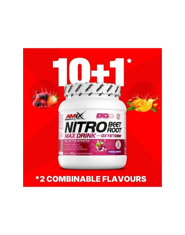 AMIX-NITRO BEET ROOT MAX 450 GR FRUTAS DEL BOSQUE