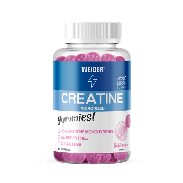 WEIDER-MICRONIZED CREATINE 200 MESH 66 GUMMIES BUBBLEGUM